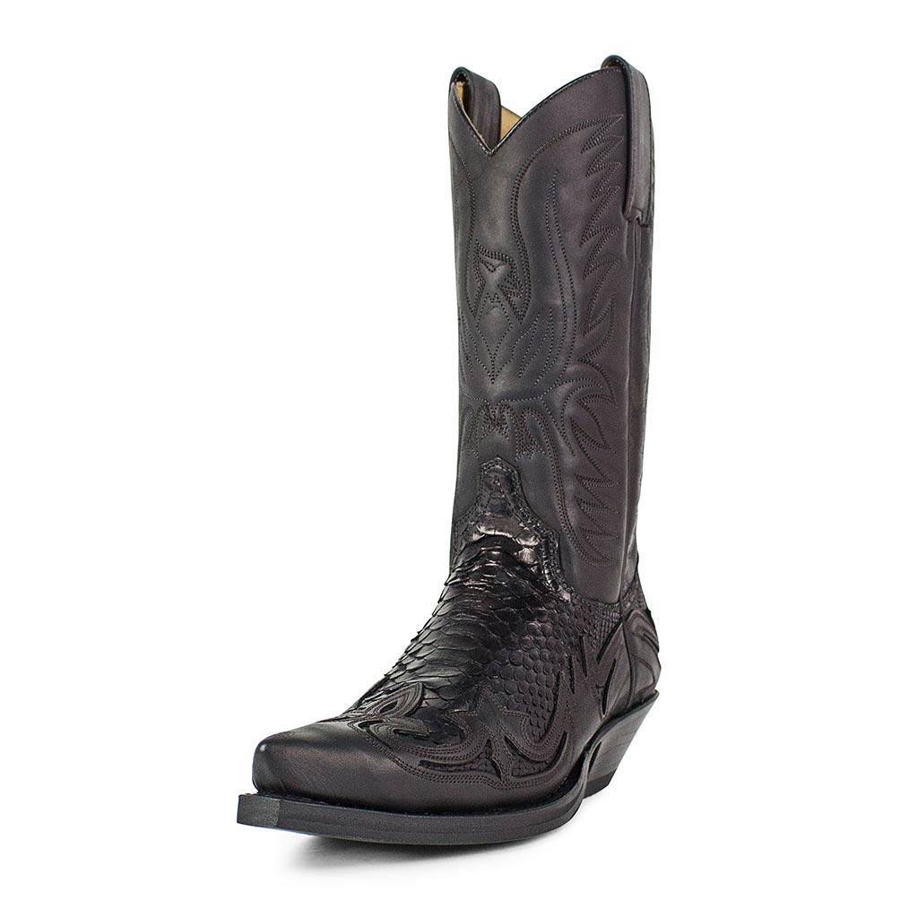 sendra-boots-s0014-3241-python-negro-hohe-damen-cowboy-boots-aus-pythonleder image 2