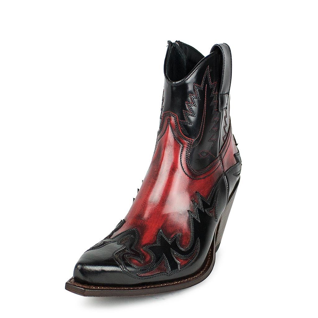 sendra-boots-16695-gorca-flora-negro-rojo-cowboy-bot-n-schwarz-rot image 2