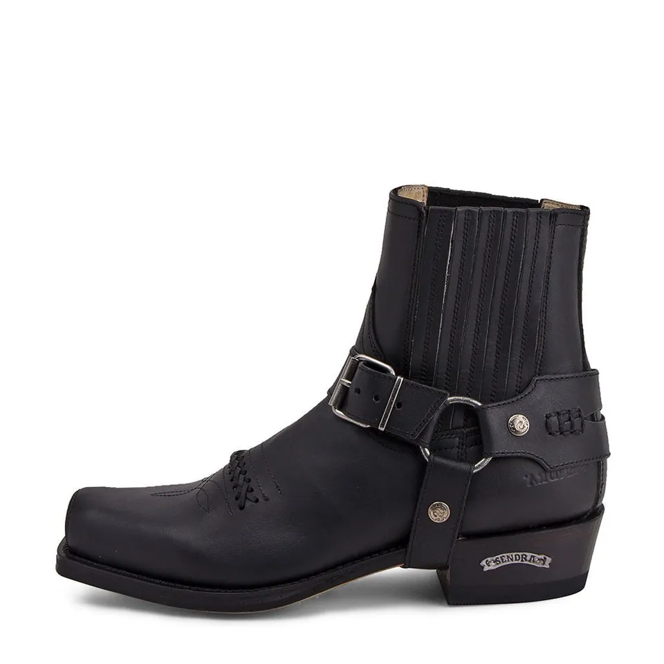 sendra-6445-seta-pull-oil-negro-unisex-boots image 1