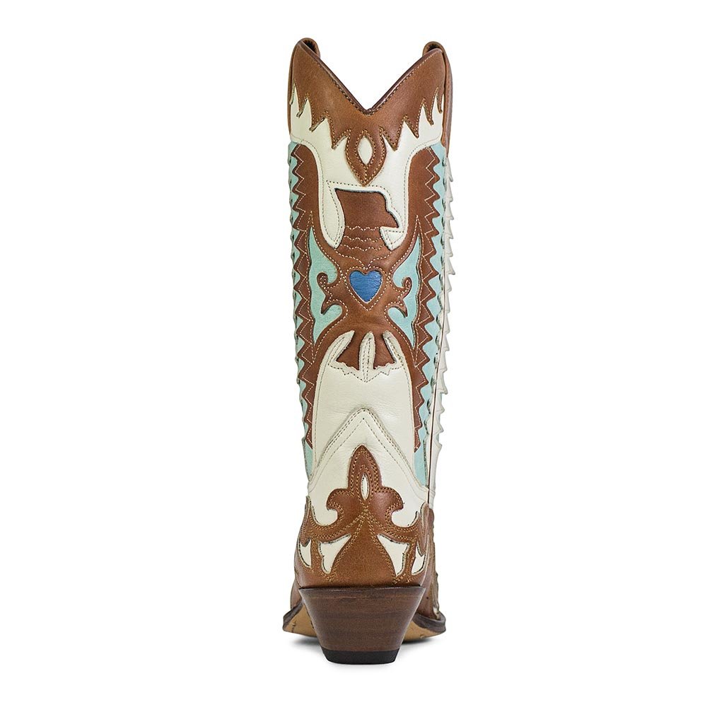 sendra-boots-3840-cuervo-salvaje-avorio-cowboy-stiefel-damen image 4
