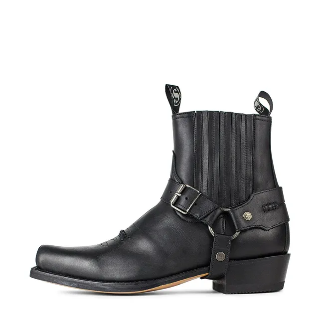 sendra-boots-s0045-6445-negro-biker-bot-n-mit-harness-schwarz image 1