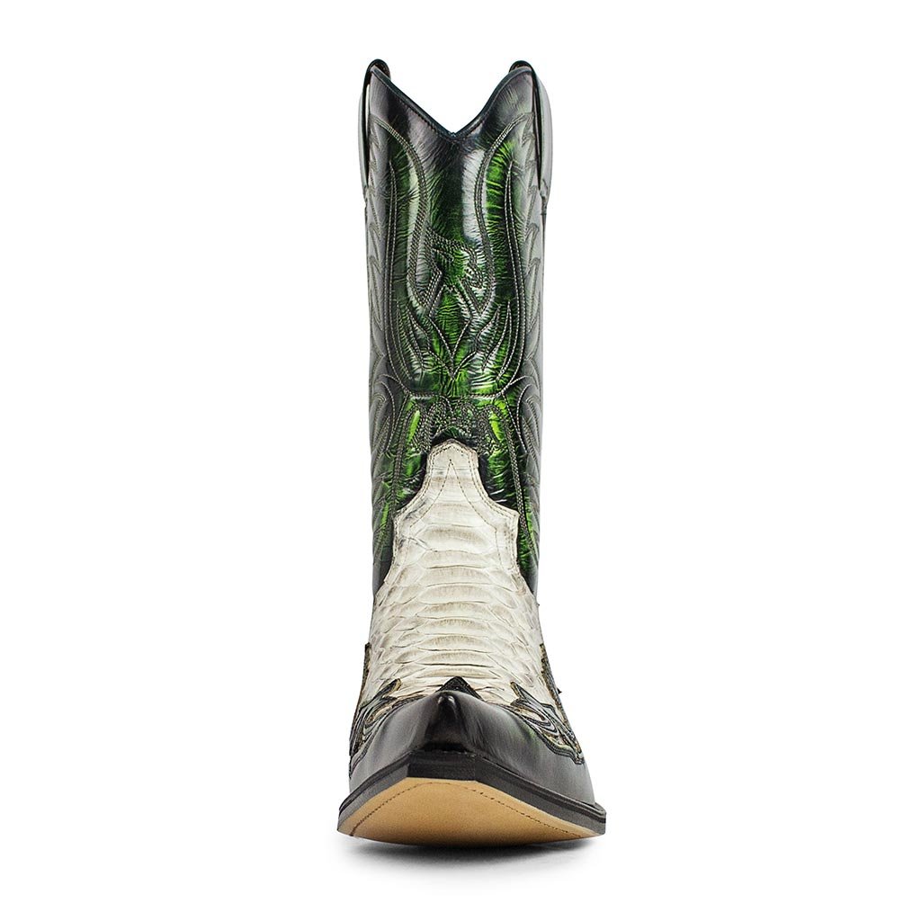 sendra-boots-3241p-cuervo-pit-n-barr-blanco-negro-denver-verde-exotikstiefel image 3