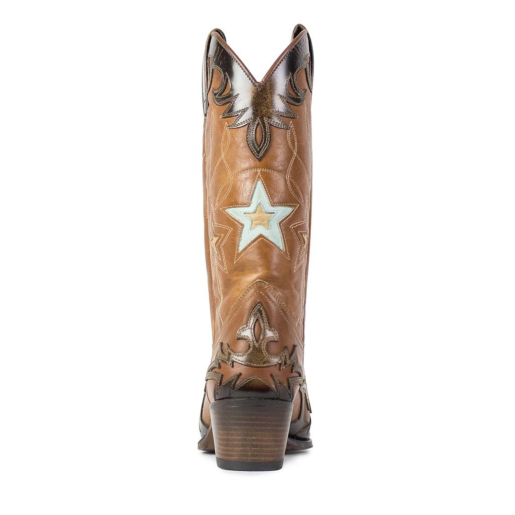 sendra-boots-12714-lia-olimpia-cowboy-damen-lavado-estrella-beige image 4