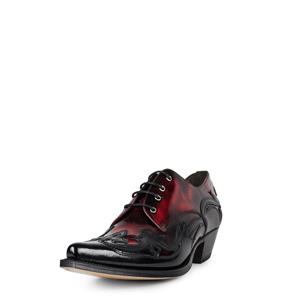 sendra-boots-10066-mezcal-flora-rojo-western-schuh-rot-mit-stickerei image 2