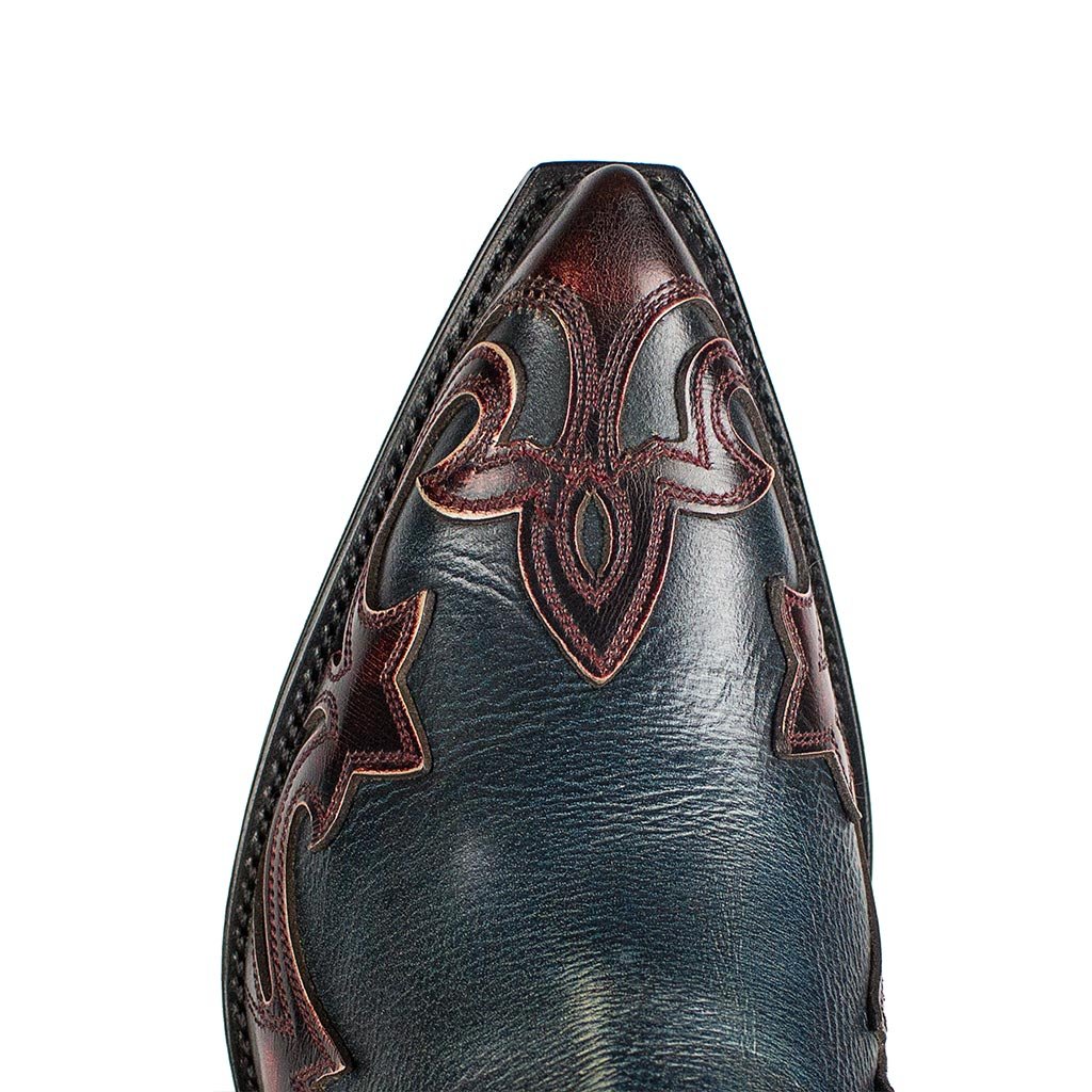 sendra-boots-4660-cuervo-cowboy-botin-rot-blau-hurrican image 5