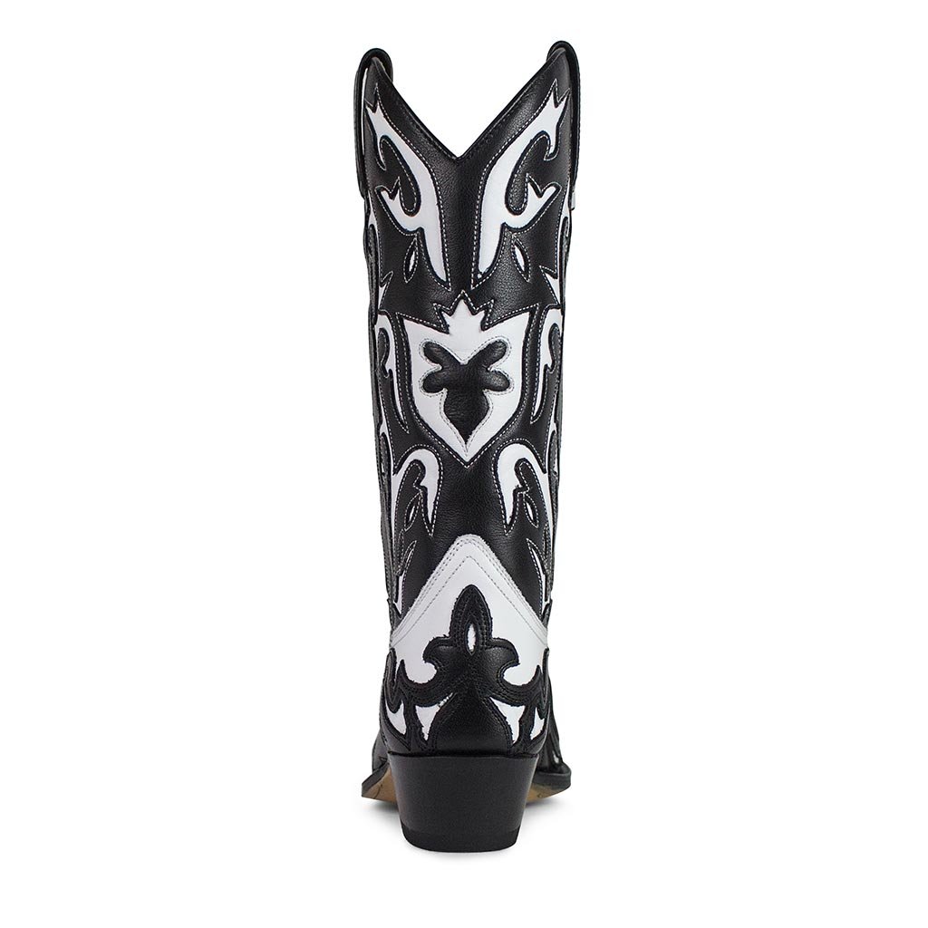 sendra-boots-18369-cuervo-gardu-a-cowboystiefel-schwarz-wei image 4