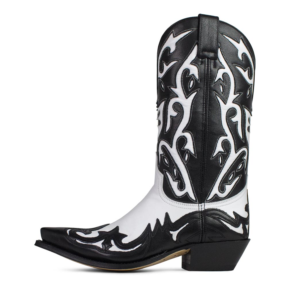 sendra-boots-18369-cowboystiefel-cuervo-gardu-a-blanco-salvaje-negro image 1