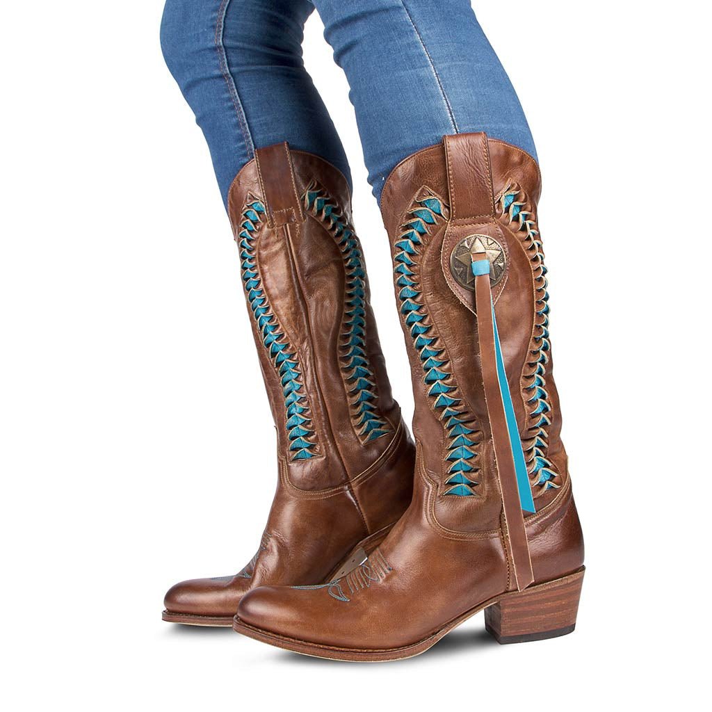 sendra-boots-8990-debora-olimpia-damenstiefel-braun-t-rkis image 8