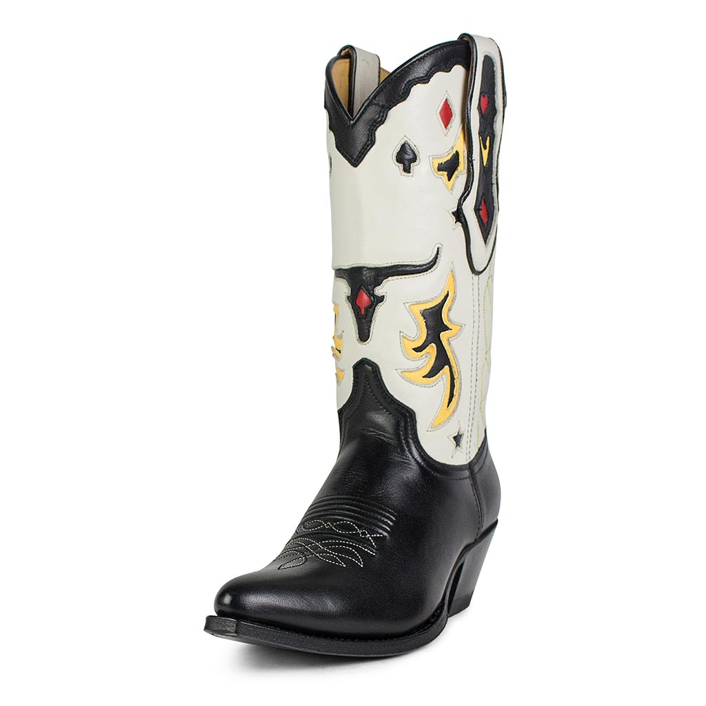 sendra-boots-18389-lia-cowboystiefel-schwarz-wei image 2