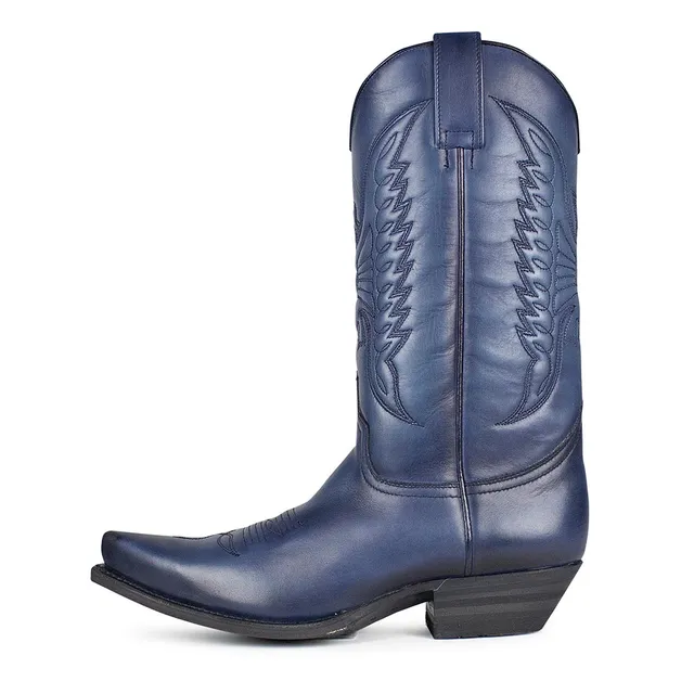 sendra-boots-2073-cuervo-crust-whash-navy-cowboy-stiefelette-f-r-damen-in-blau image 1
