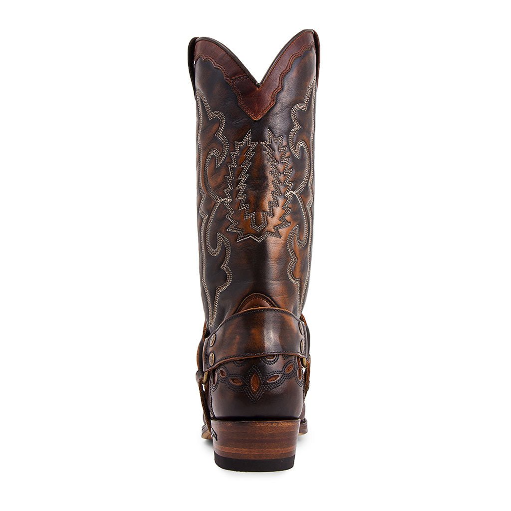 sendra-boots-4060-biker-boots-braun-python-quadratspitze image 3