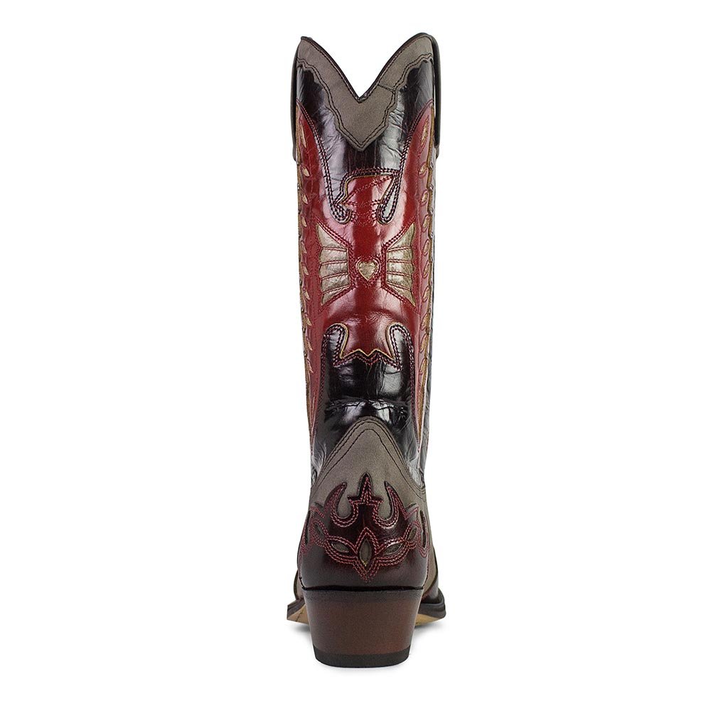 sendra-boots-18334-cuervo-herren-cowboystiefel-moka-fuchsia image 4