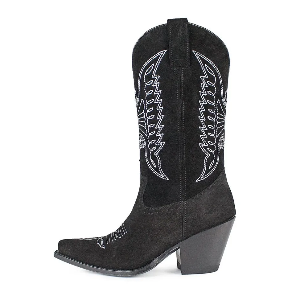 sendra-boots-16800-lula-serraje-negro-damen-cowboystiefel-schwarz-8-cm image 1