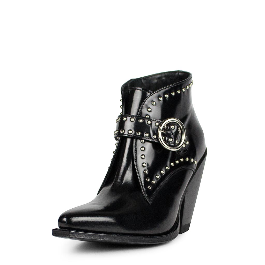 sendra-boots-17478-montecarlo-antic-negro-damen-stiefelette-schwarz-nieten image 2