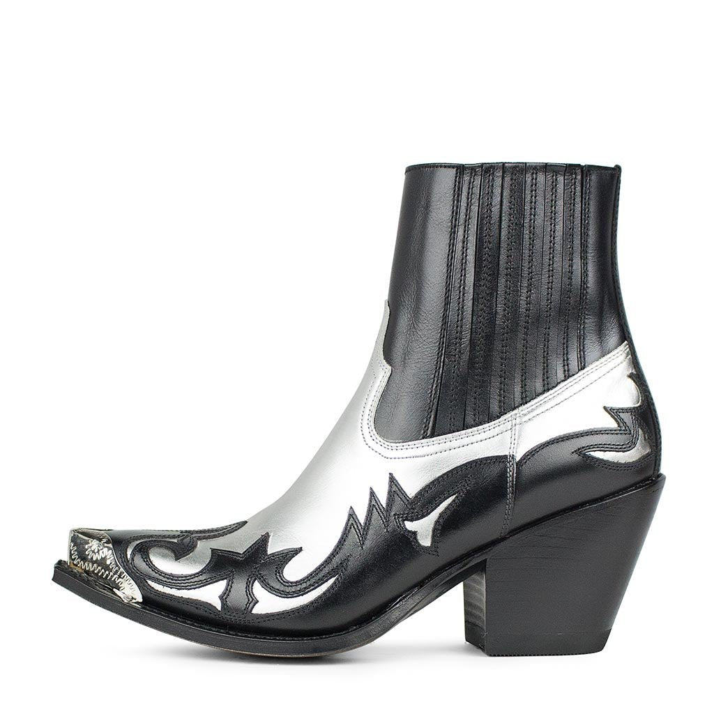 sendra-boots-16598-lula-laminado-plata-damen-bot-n-schwarz-silber image 1