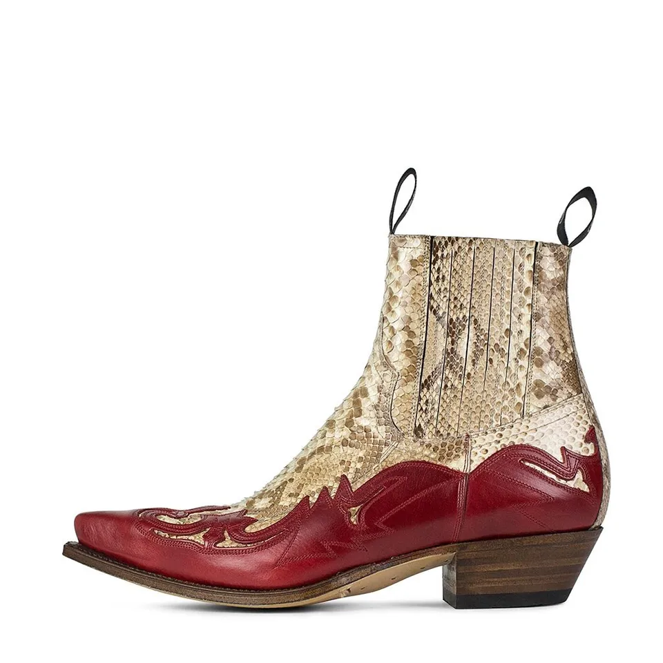 sendra-boots-4660p-cuervo-piton-barr-natural-ciclon-rojo-cowboystiefel-herren image 1