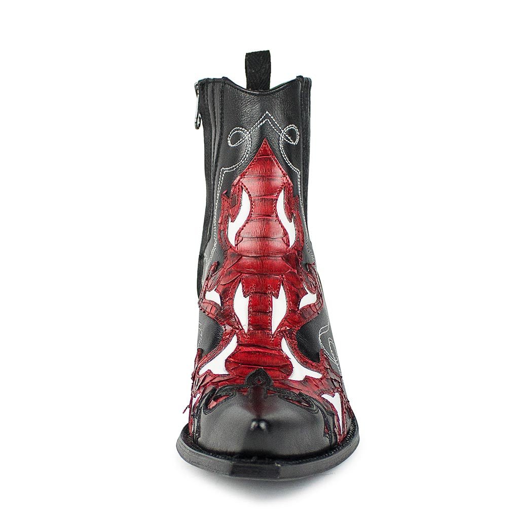 sendra-boots-16409-gorca-negro-damen-cowboy-bot-n-aus-leder-mit-rotem-python image 3