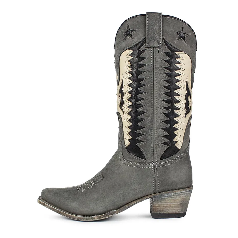 sendra-boots-14144-lia-flota-chaira-lavado-damen-cowboystiefel-grau-mit-adler-st image 1