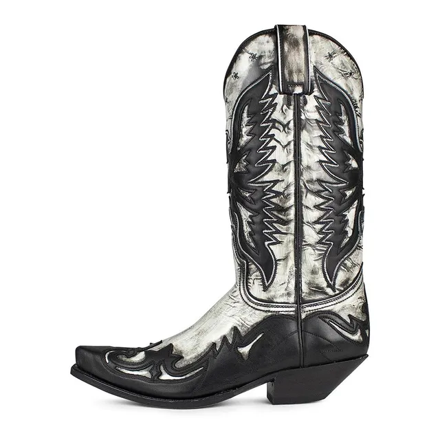 sendra-boots-6885-cuervo-flora-blanco-lav-old-herren-westernstiefel-mit-handgema image 1