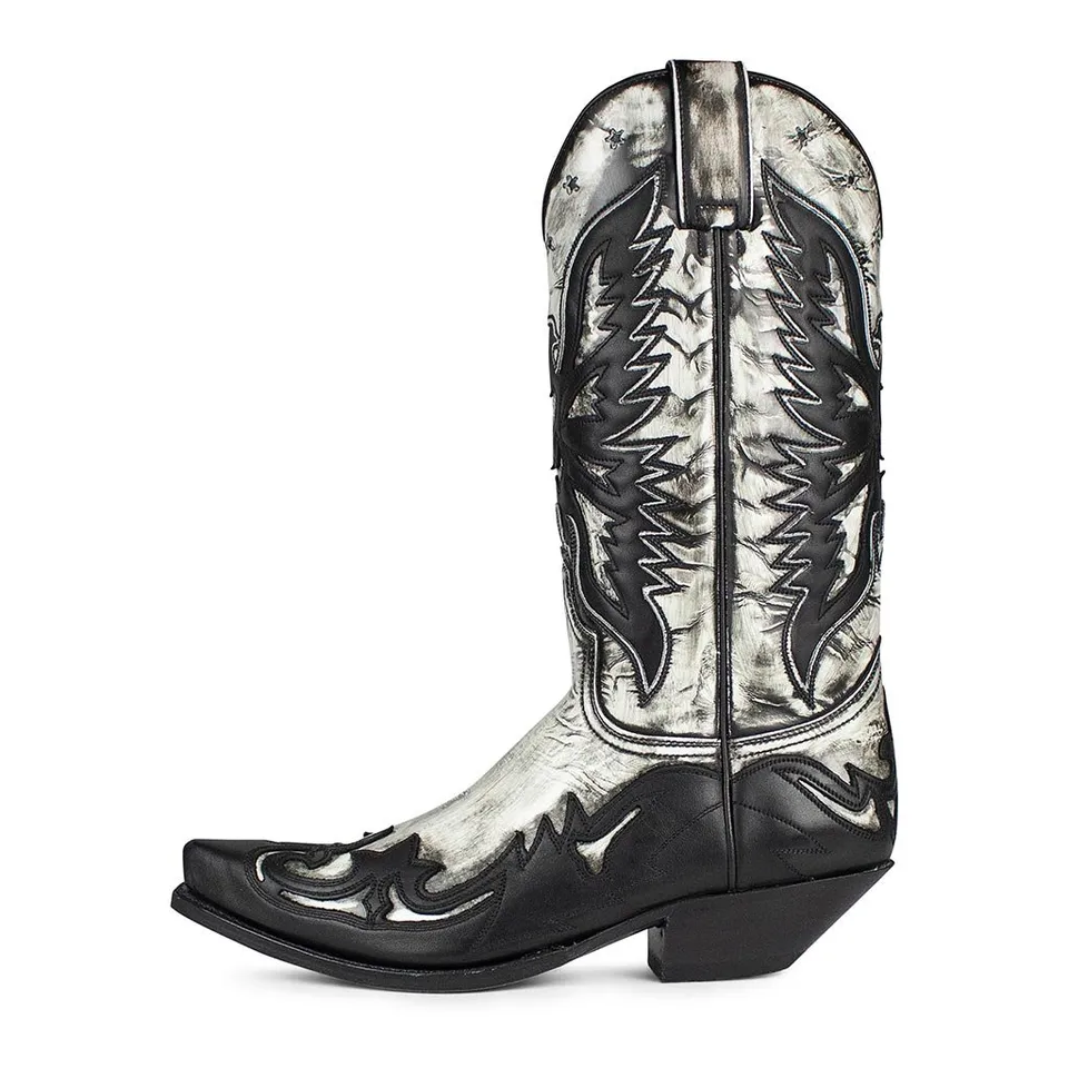 sendra-boots-6885-cuervo-flora-blanco-lav-old-herren-westernstiefel-mit-handgema image 1