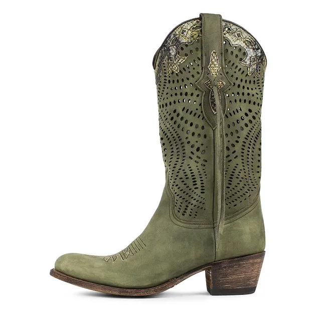 sendra-boots-15038-debora-flota-flint-cowboy-stiefel-gr-n image 1