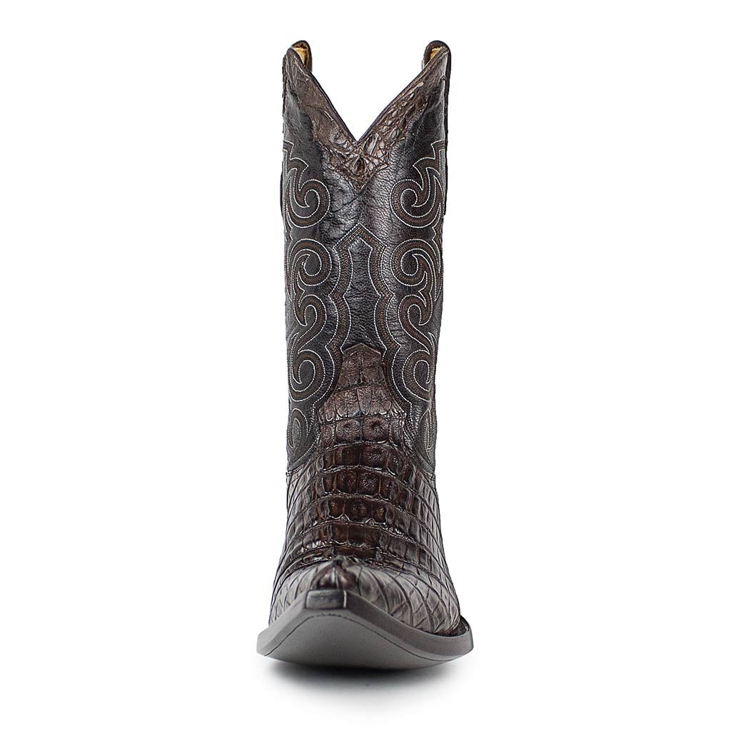 sendra-boots-texas-caiman-tail-chocolate-exotic-boots image 3