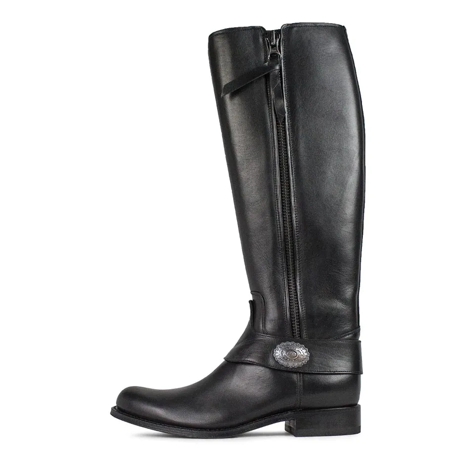 sendra-boots-s0062-10942-sheets-bartolo-negro-damen-stiefel-schwarz-hoher-schaft image 1