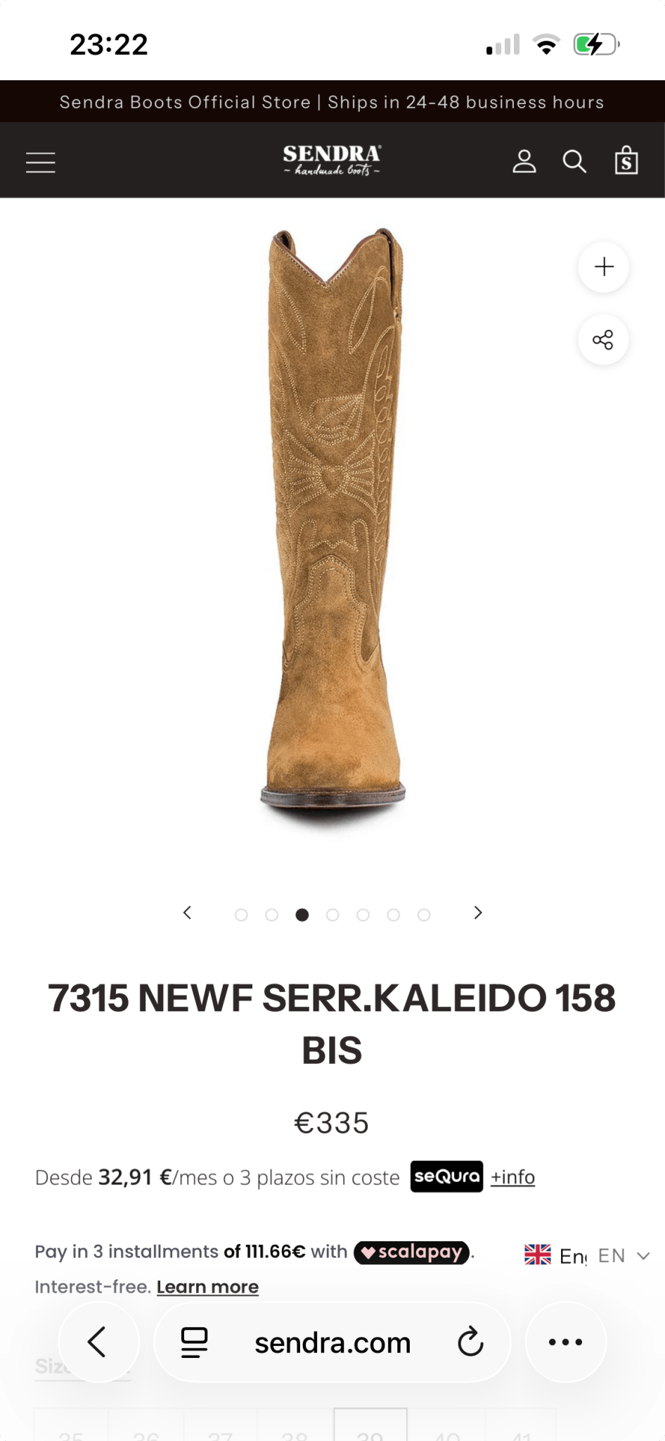 sendra-boots-2966-pico-serraje-kaleido-wildlederstiefel-gr-45 image 2