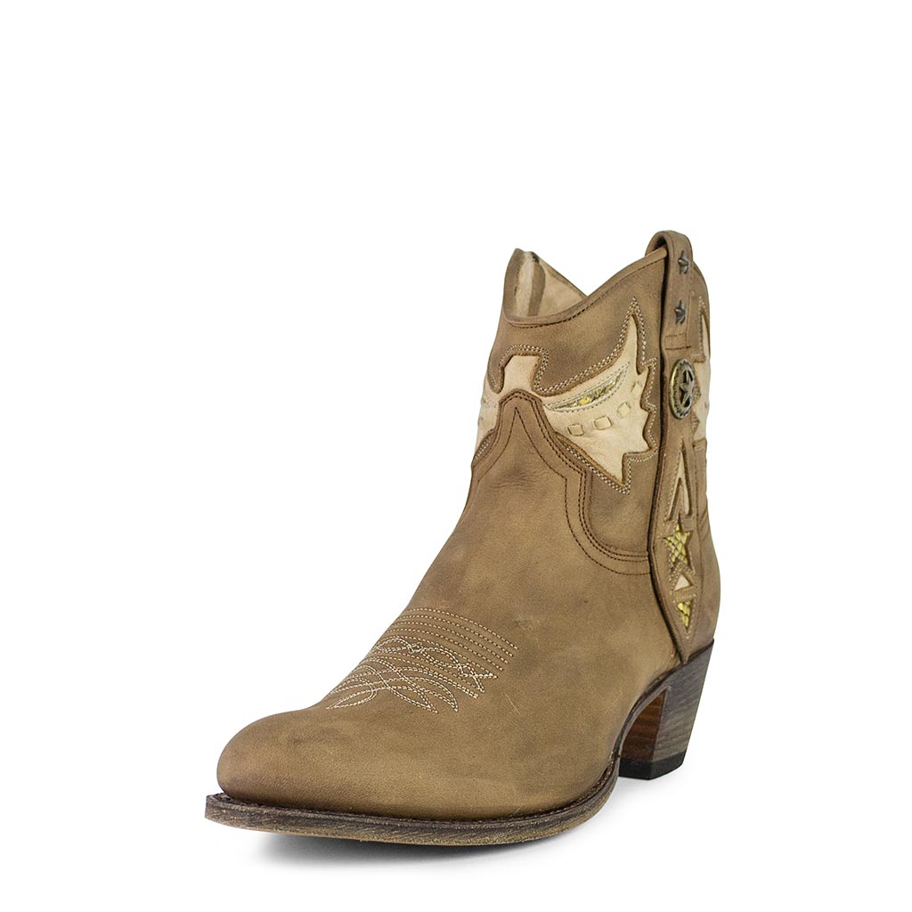 sendra-boots-s0063-tang-cowboy-stiefelette-damen-hellbraun image 2