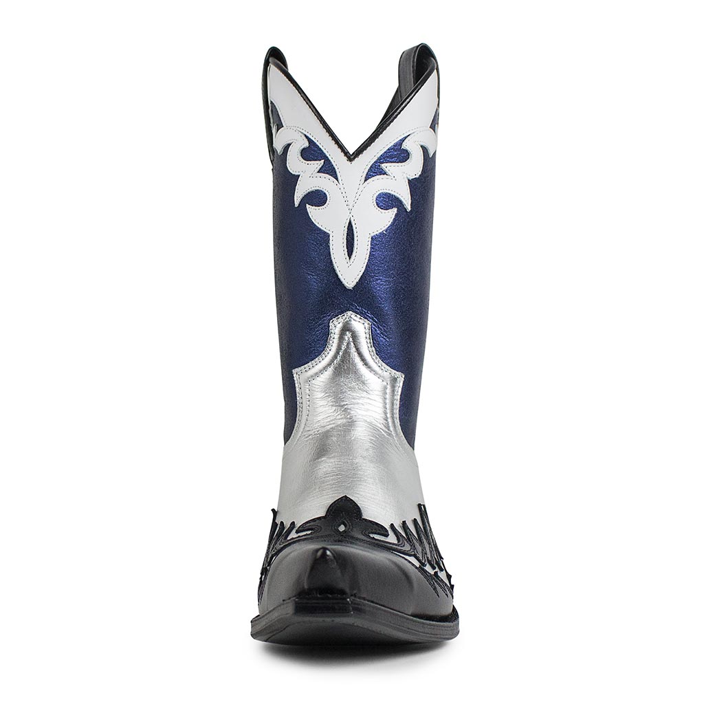 sendra-boots-15791-cuervo-laminado-cowboy-stiefel-schwarz-silber-blau image 3