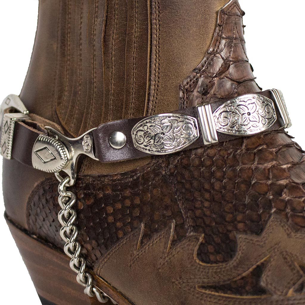 sendra-boots-arneses-charro-marr-n-n-quel-negro-stiefelriemen image 3