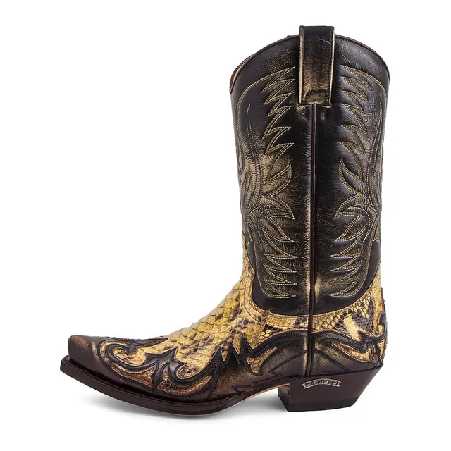 sendra-boots-3241-cuervo-denver-tierra-piton-barriga-panizo-exotische-western-bo image 1