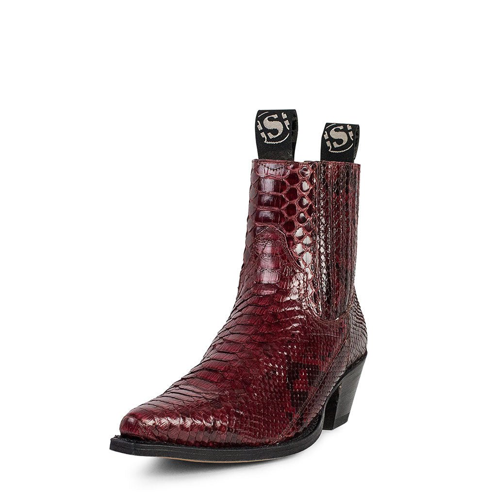 sendra-boots-4375-pico-piton-barriga-vino-exotic-boots-pythonleder-weinrot image 2
