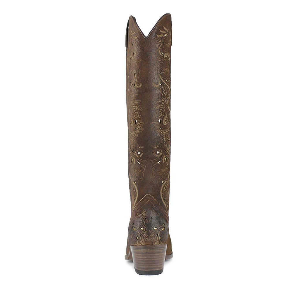 sendra-boots-14754-debora-nl-cowboy-stiefel-damen-dunkelbraun-mit-blumenstickere image 4