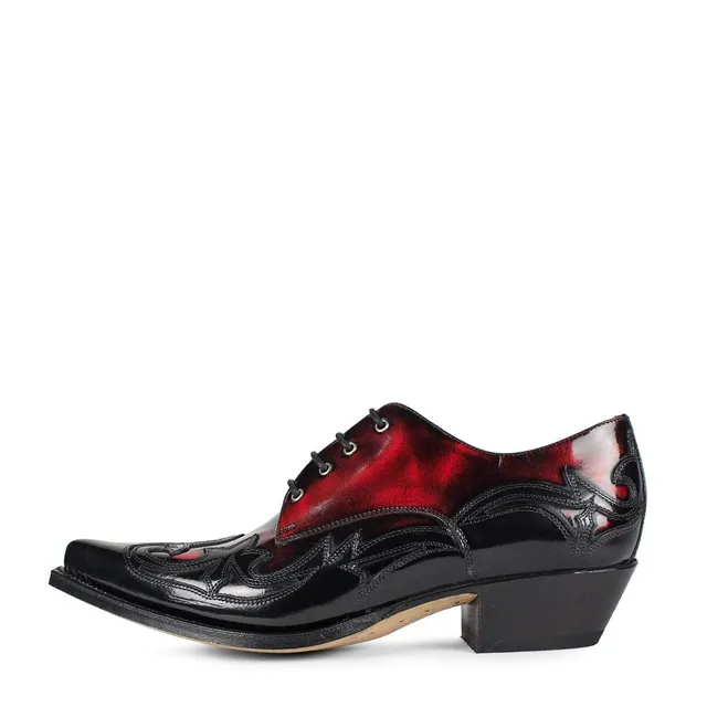 sendra-boots-10066-mezcal-flora-rojo-western-schuh-rot-mit-stickerei image 1