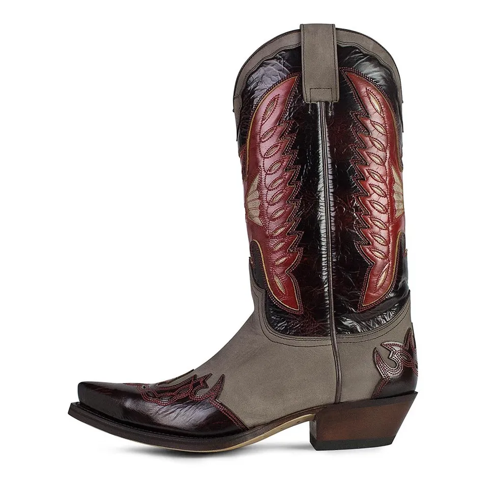 sendra-boots-18334-cuervo-herren-cowboystiefel-moka-fuchsia image 1