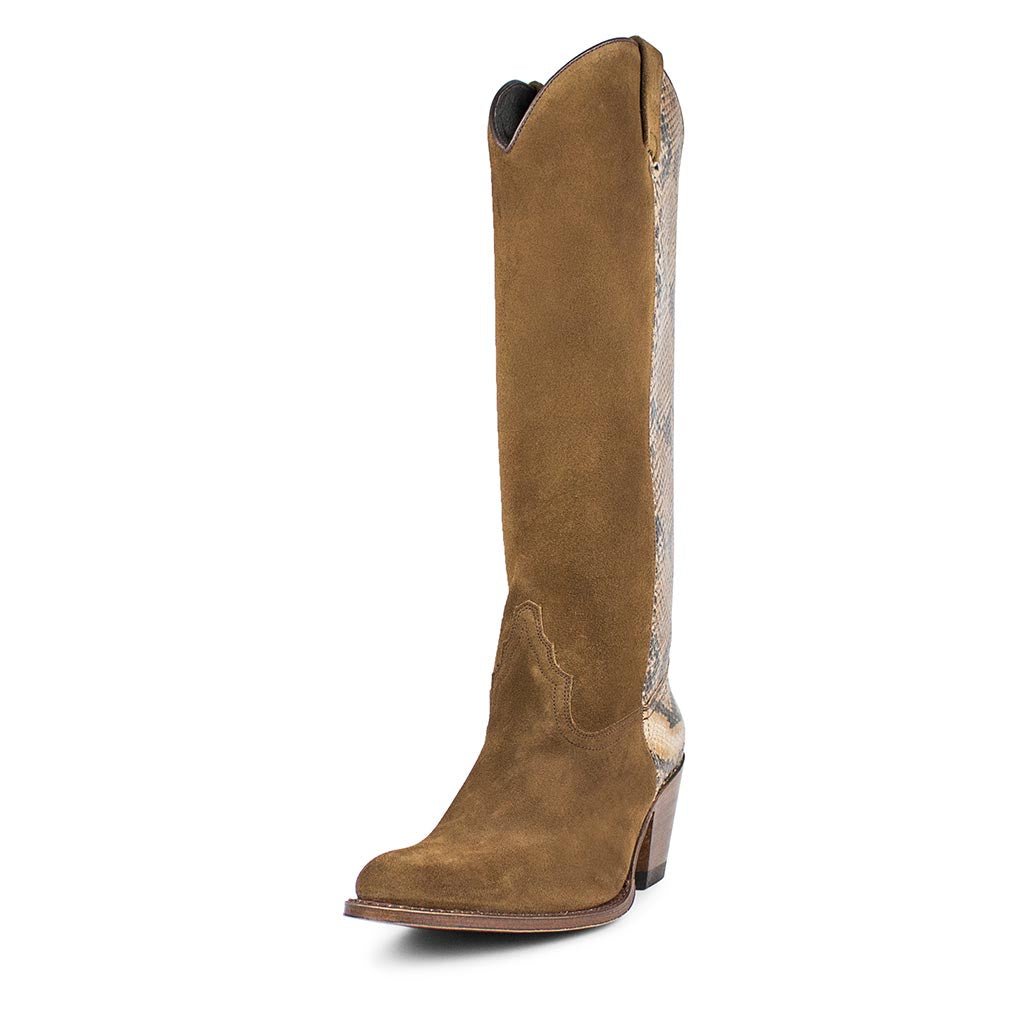 sendra-boots-17005-gordy-serraje-date-damen-langschaft-stiefel-braun image 2