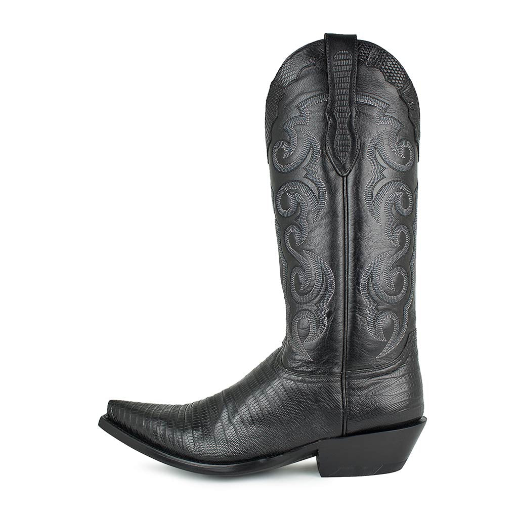 sendra-boots-texas-lizard-tejus-exotik-cowboystiefel-schwarz-limitiert image 1