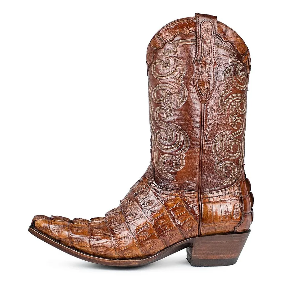 sendra-boots-texas-caiman-tail-exotikstiefel-cognac image 1