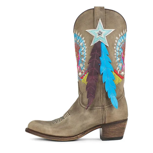 sendra-boots-15162-debora-nl-flota-dark-taupe-cowboy-stiefel-damen image 1
