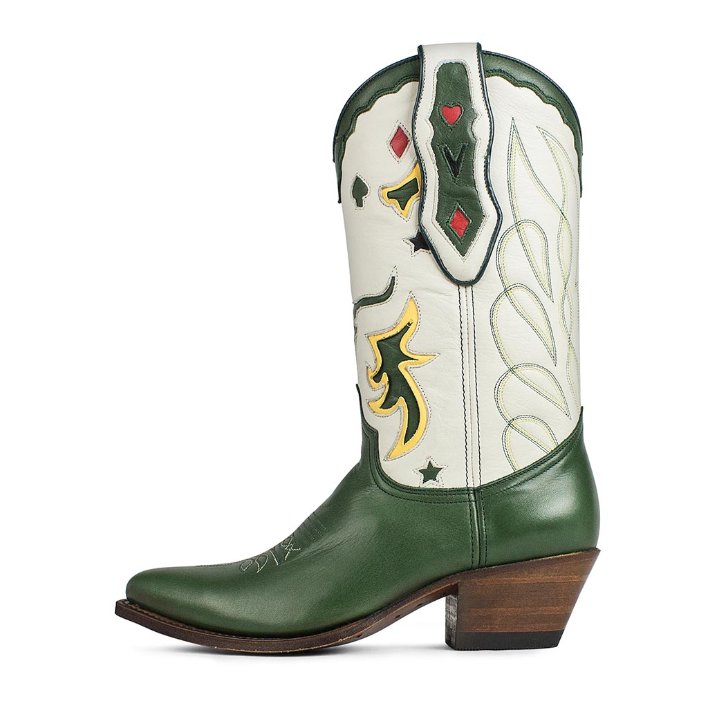 sendra-boots-18389-lia-westernstiefel-wei-gr-n-goodyear image 1
