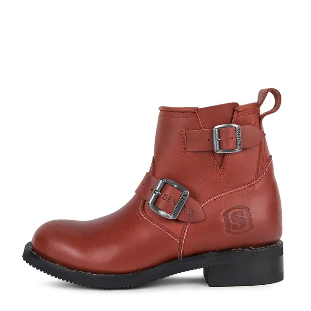 sendra-boots-17521-carol-pull-city-rojo-damen-stiefelette-rot-riemen image 1
