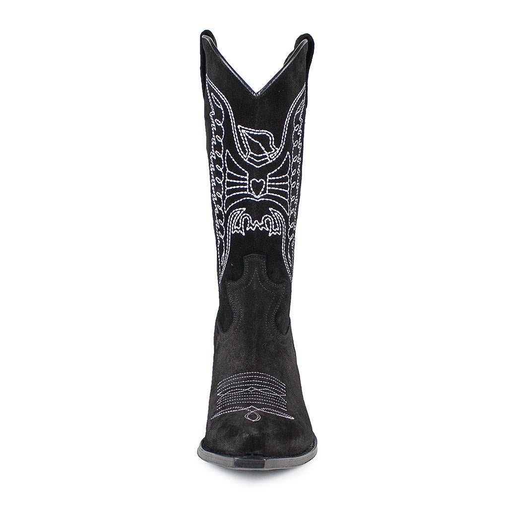 sendra-boots-16800-lula-serraje-negro-damen-cowboystiefel-schwarz-8-cm image 3