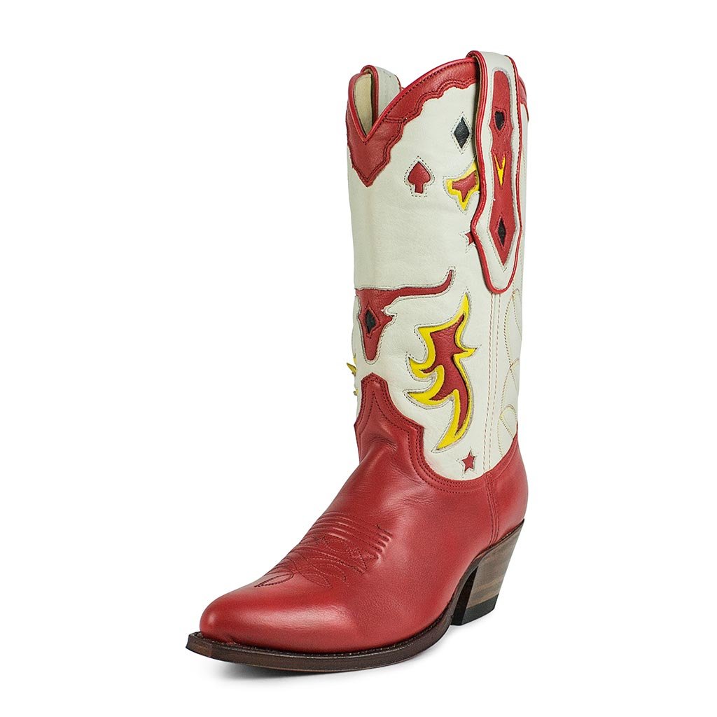 sendra-boots-18389-lia-salvaje-fragola-avorio-damen-cowboystiefel image 2