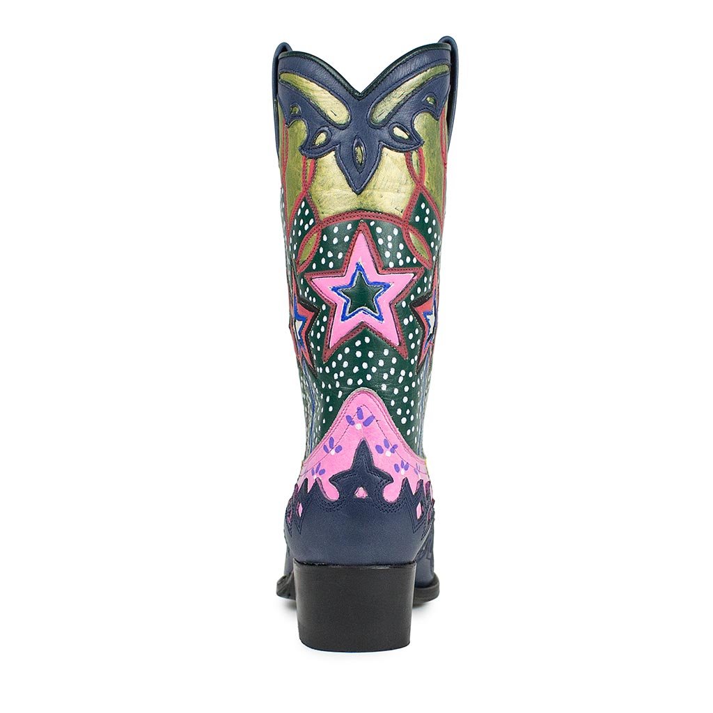 sendra-boots-wakamole-bird-handbemalte-cowboy-stiefel-vogelmotiv image 4