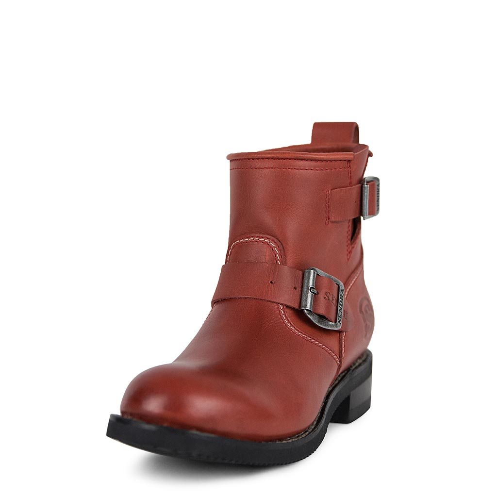 sendra-boots-17521-carol-pull-city-rojo-damen-stiefelette-rot-riemen image 2
