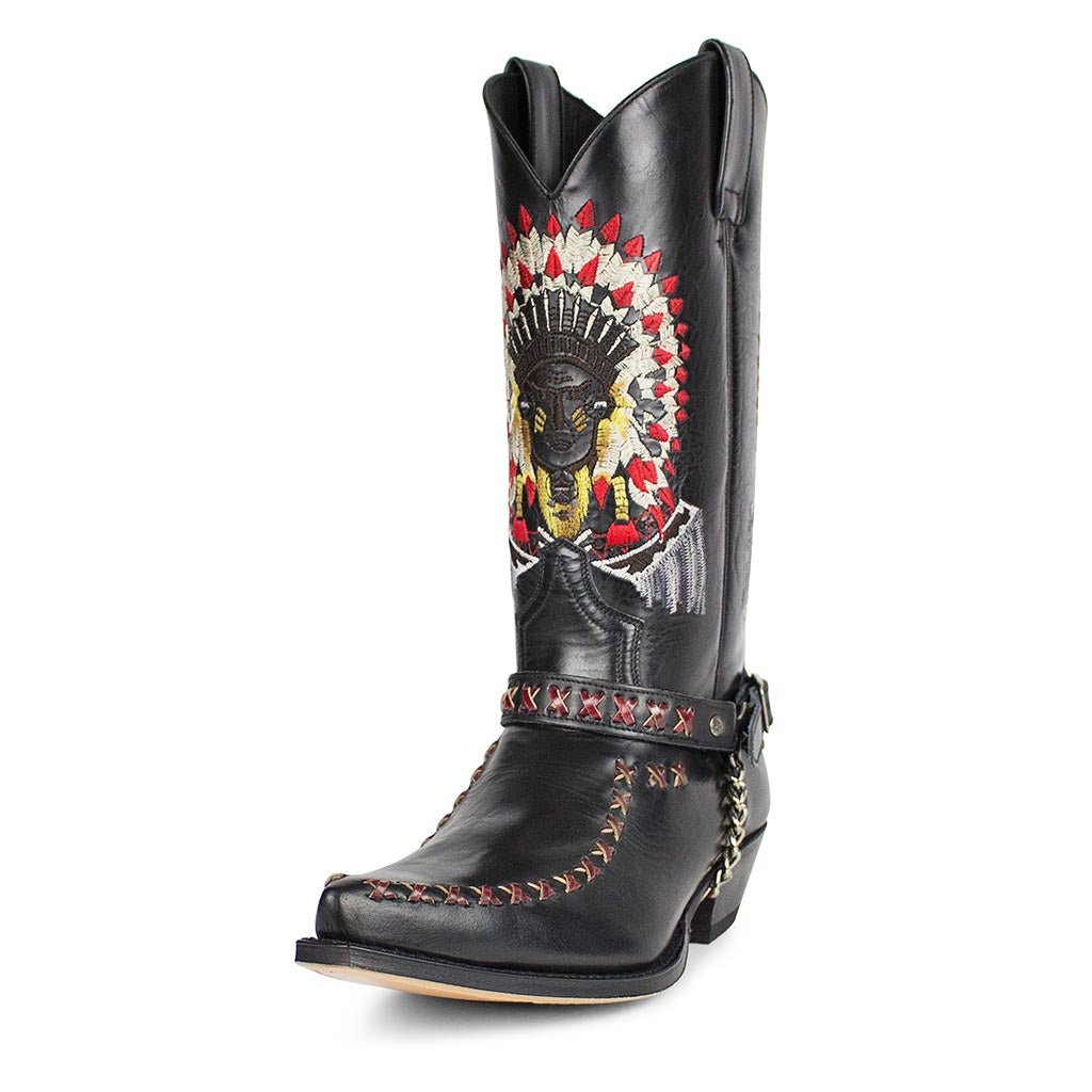 sendra-boots-17015-cuervo-flora-negro-cowboy-stiefel image 2