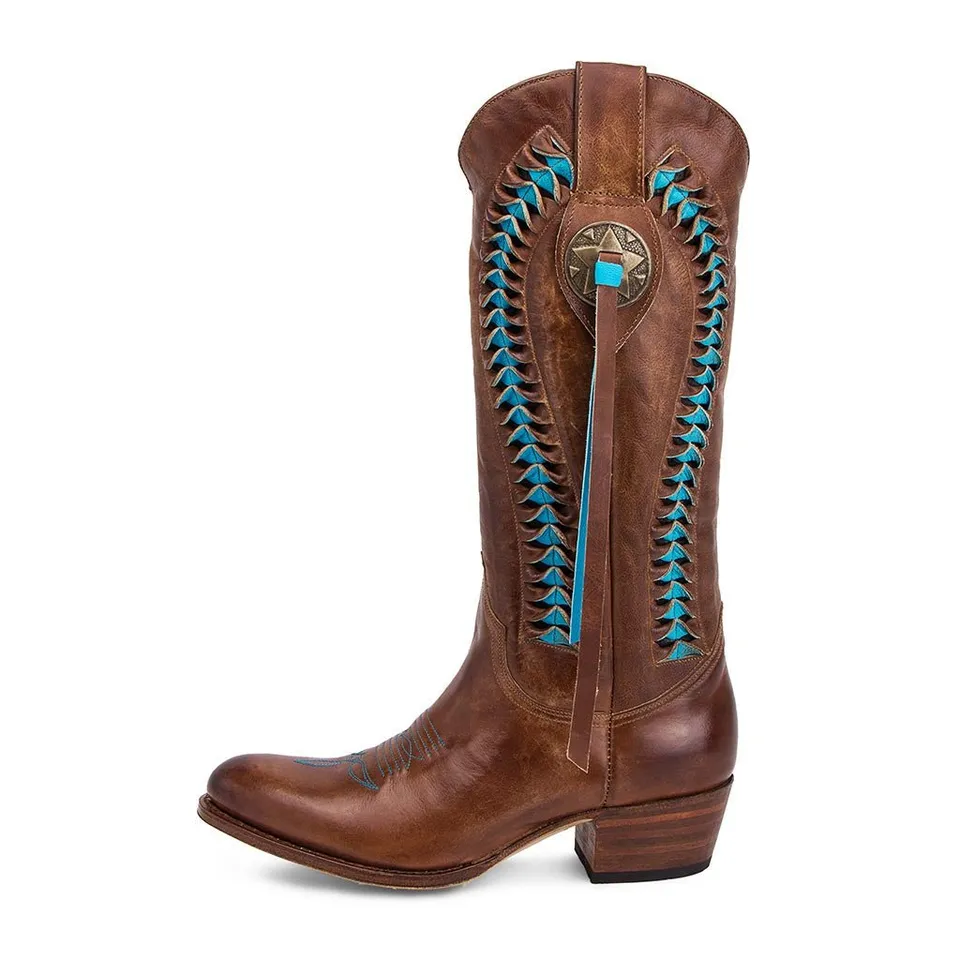 sendra-boots-8990-debora-olimpia-damenstiefel-braun-t-rkis image 1
