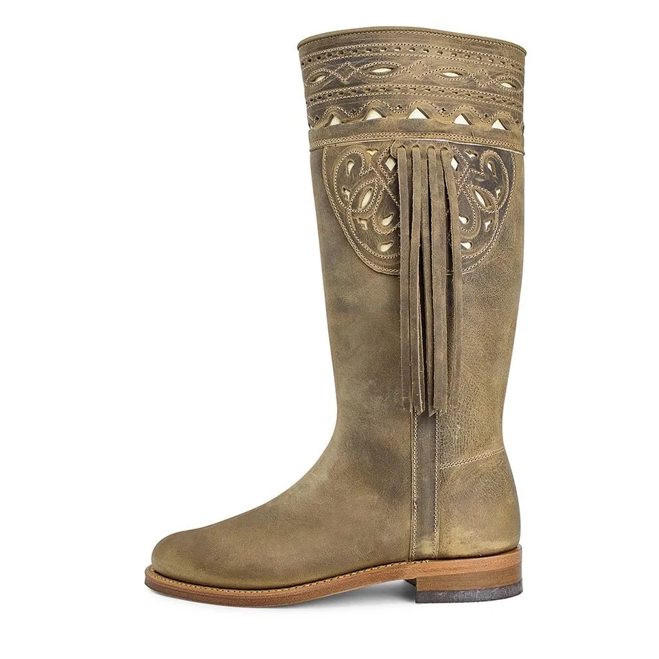 sendra-boots-241-90-old-crazy-tech-blanco-braune-biker-westernstiefel-mit-franse image 1