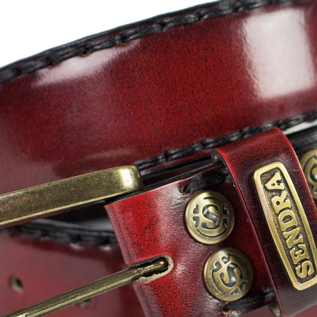 sendra-boots-8563-cinturones-flora-rojo-oro-viejo-lederg-rtel-rot image 3